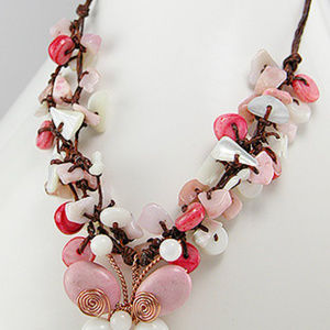 Butterfly Shape Natural Shell Necklace